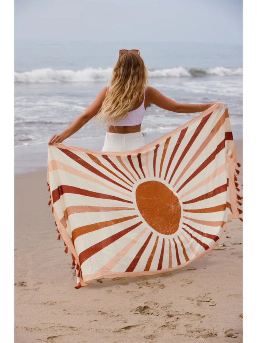 NWT Fringed Sunburst Multi Wear Shawl Scarf VIRGINIA WOLF 82" by 43'
